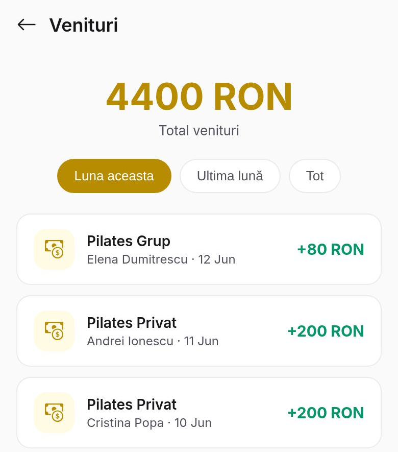 Aplicația antrenorului